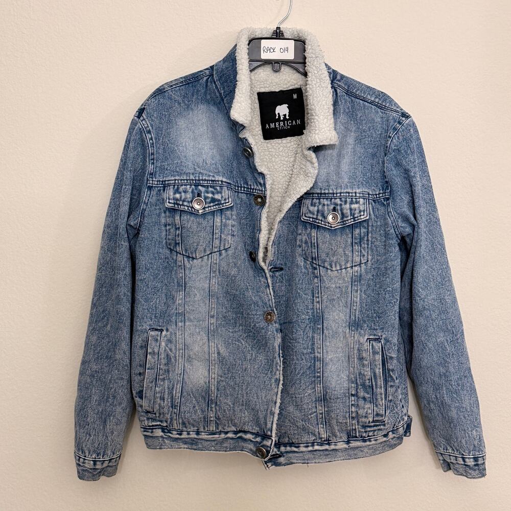 American Stitch Sherpa Denim Jacket - Medium
